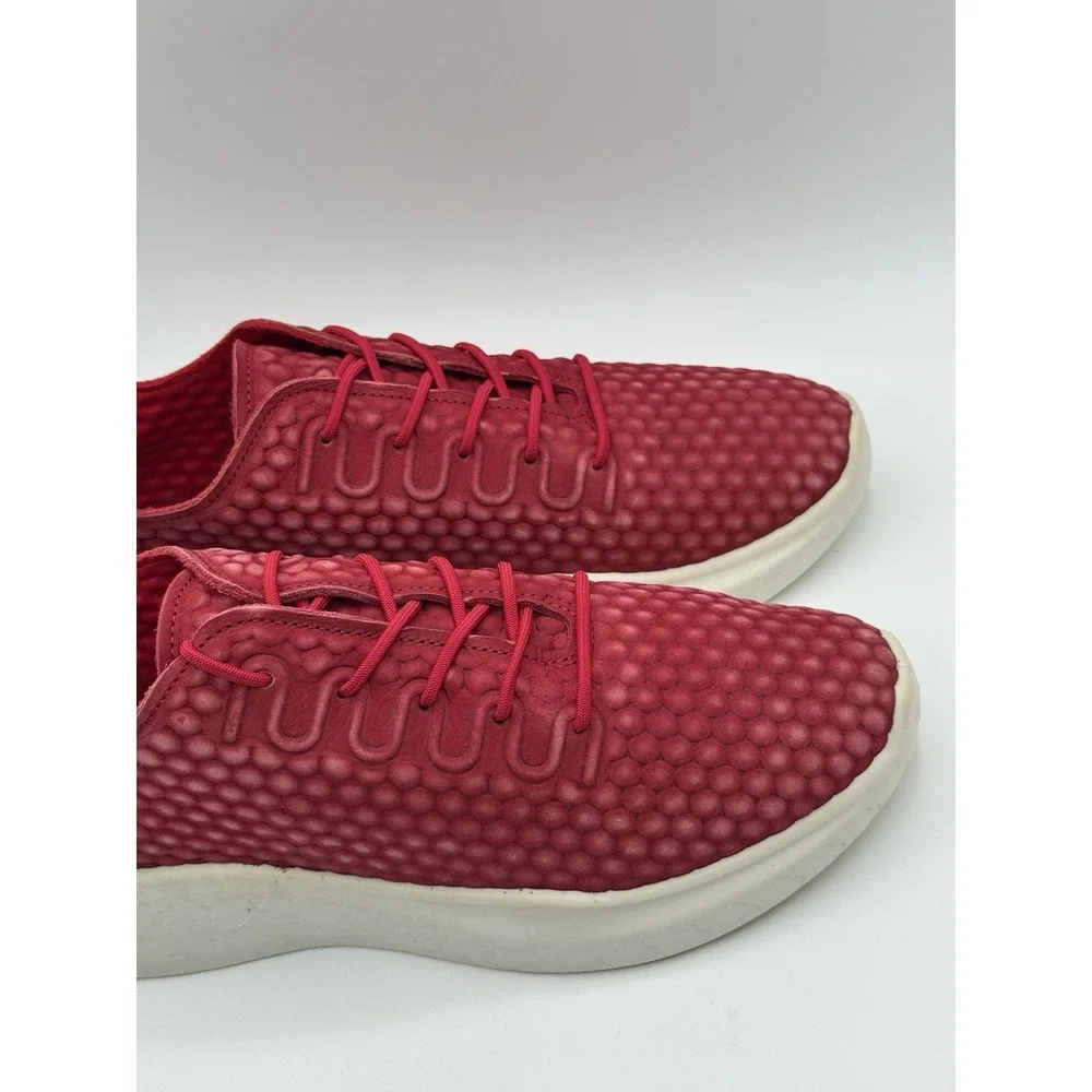 ECCO Therap Shoes Womens 41 Red Nubuck Honeycomb Chunky Platform Sneakers